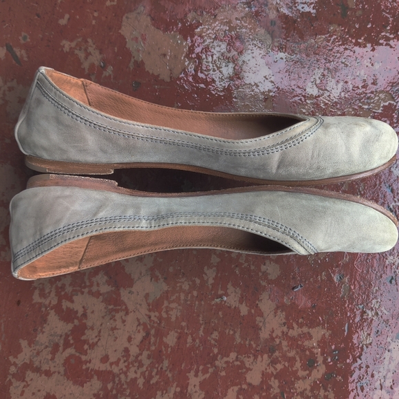 Frye Carson Women's Gray Leather Ballet Flats 8.5 - Picture 6 of 8